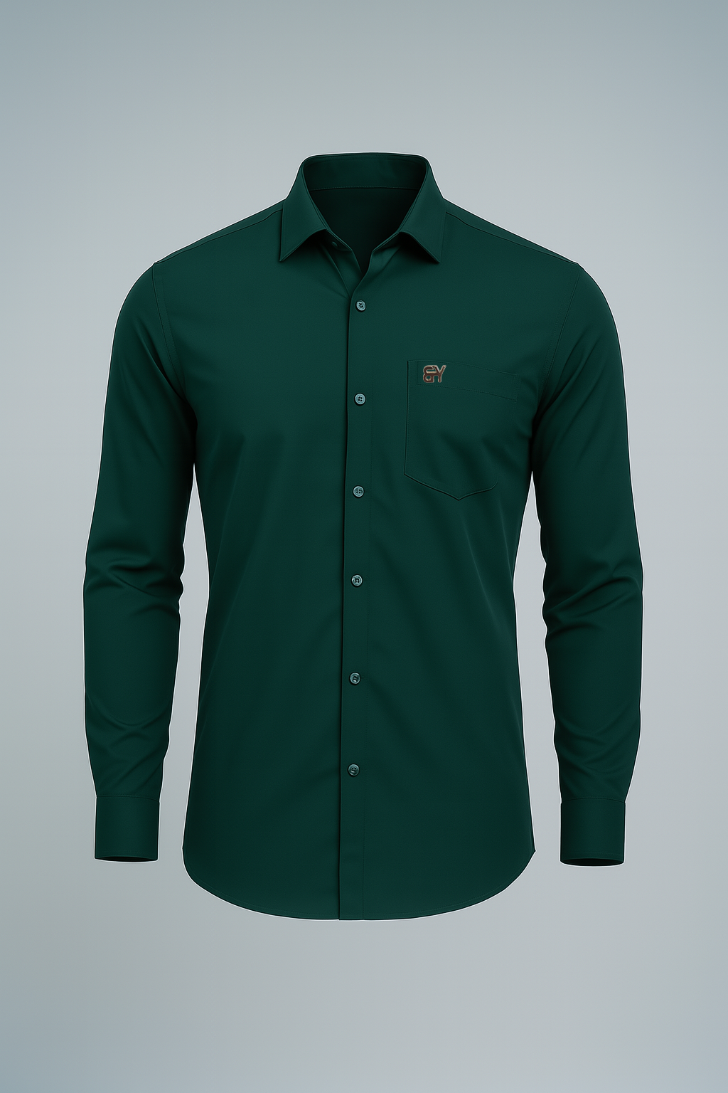 Dark Green Slim Fit Shirt for Men