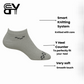 BUTT-Y Combo Pack of 2 – Navy Ankle + Grey No-Show Socks | Cotton Blend | Free Size (UK 6–11)