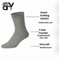 BUTT-Y Premium Full-Length Socks – Pack of 3 (Black, Grey, White) | Cotton Blend | Free Size