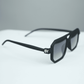 Trendy Square Sunglasses - Brown & Black Gradient Lens