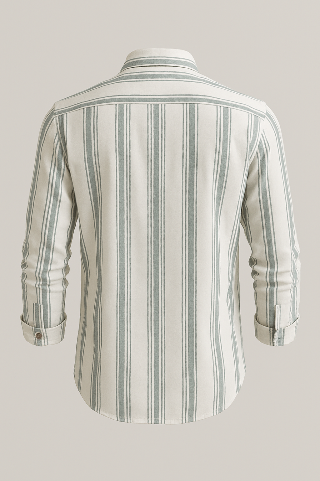 Striped shirt with long sleeves on a light gray background