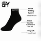 BUTT-Y Black Ankle Socks – Pack of 3 Pairs | Soft Cotton Blend | Free Size (UK 6–11)