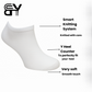 BUTT-Y Low-Cut Socks – White (Pack of 3 Pairs) | No-Show Cotton Blend | Free Size (UK 6–11)