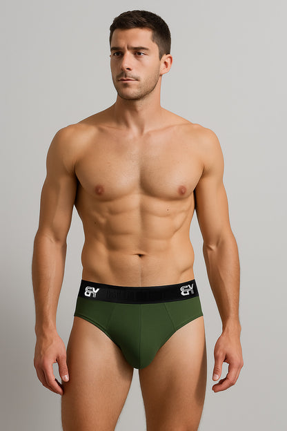 BUTT-Y® Men’s Premium Cotton Comfort Brief – Forest Green